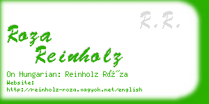 roza reinholz business card